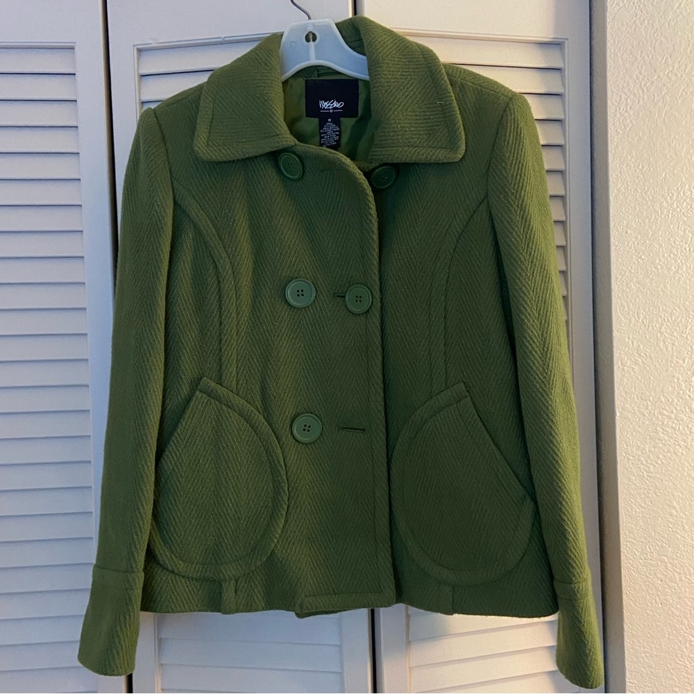 Mossimo green wool peacoat
